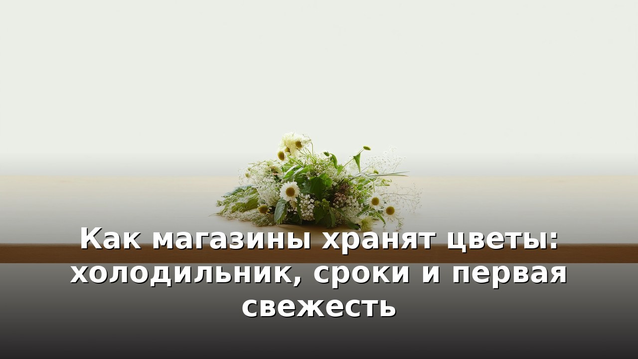Как магазины хранят цветы: холодильник, сроки и первая свежесть