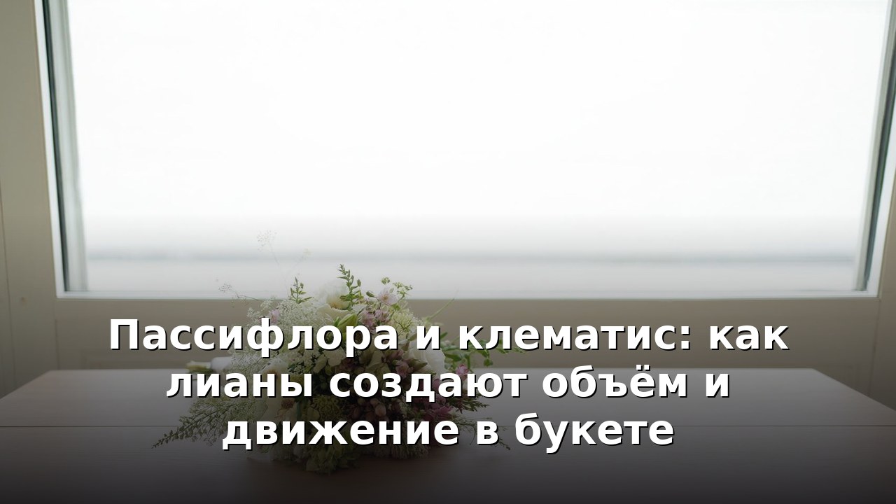 Пассифлора и клематис: как лианы создают объём и движение в букете