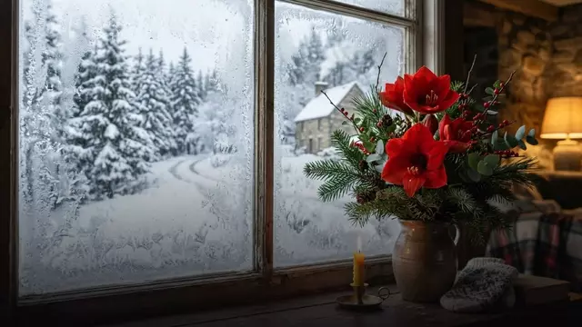 Зимний монобукет: один цветок — и он говорит за себя