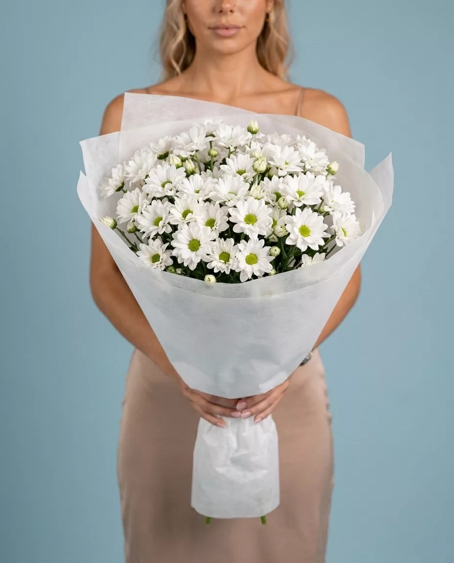 Bouquet of 11 white chrysanthemums