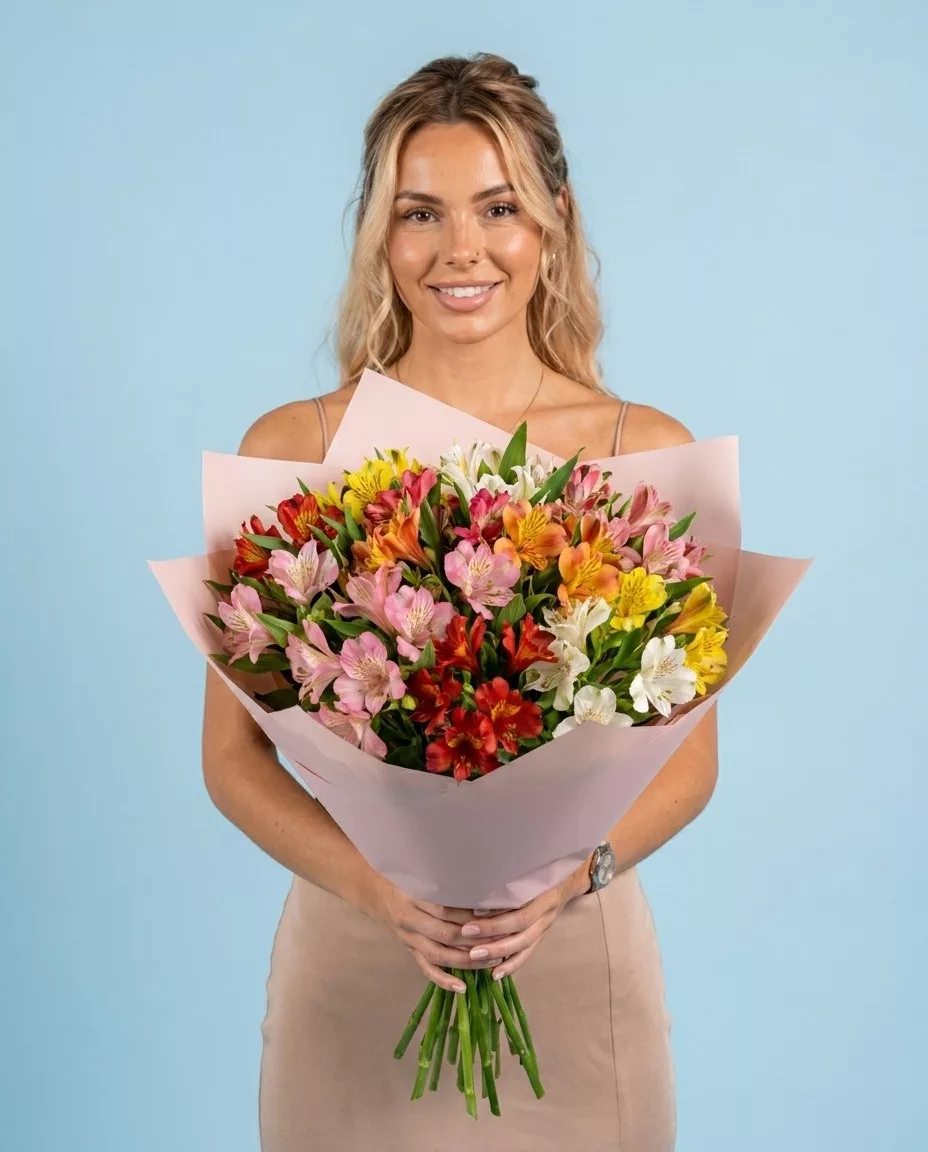 Bouquet of 15 alstroemerias mix