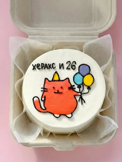Бенто-торт "Котик" 400г. - шоколад