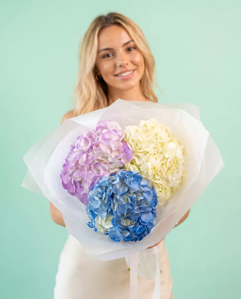 Bouquet of 3 hydrangeas mix