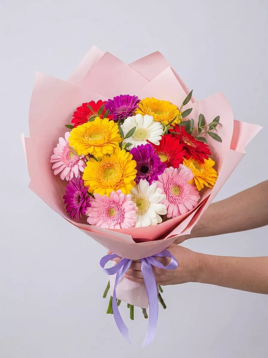 Bouquet of 15 gerberas mix