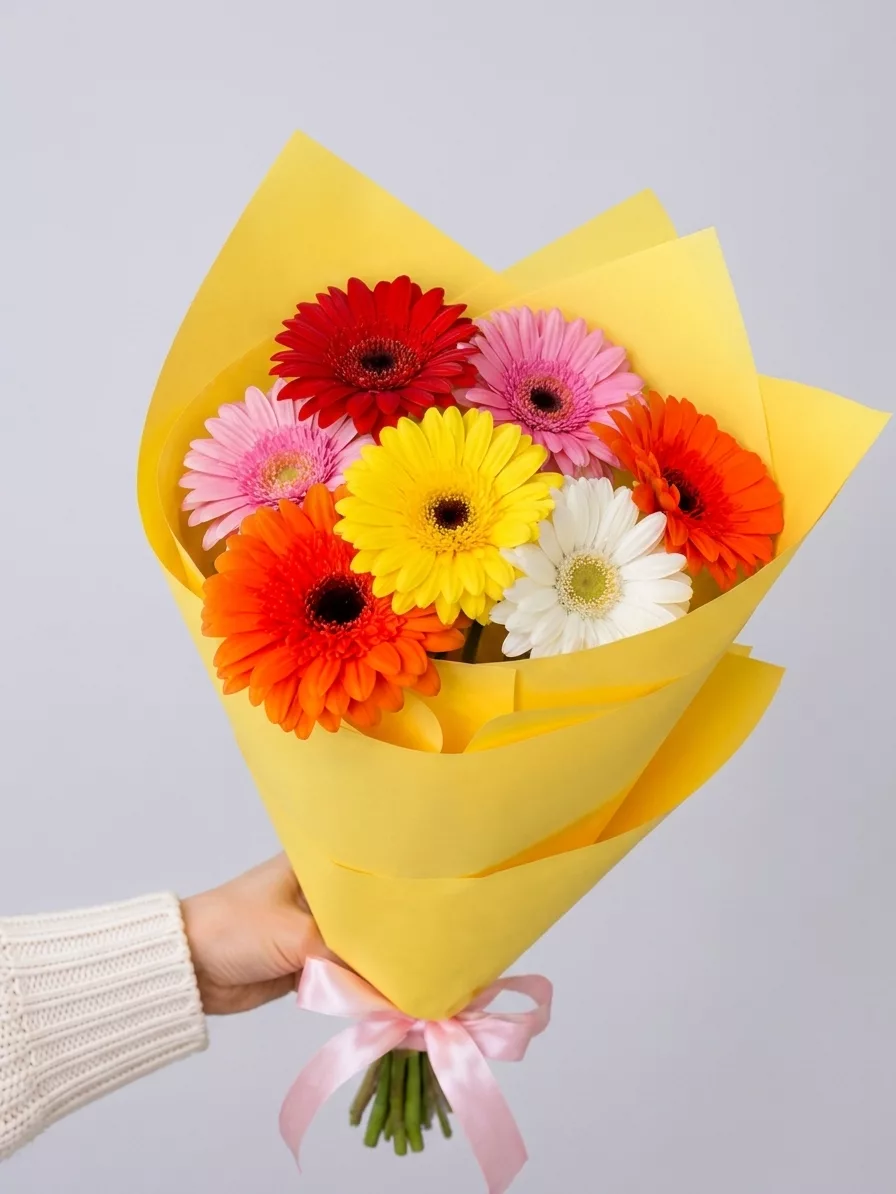 Bouquet of 7 gerberas mix
