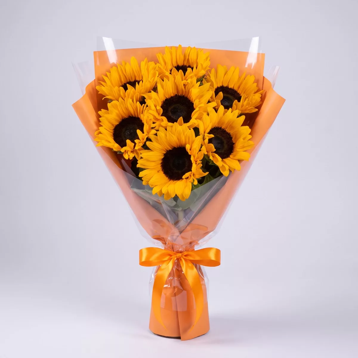 Bouquet of 7 yellow sunflowers