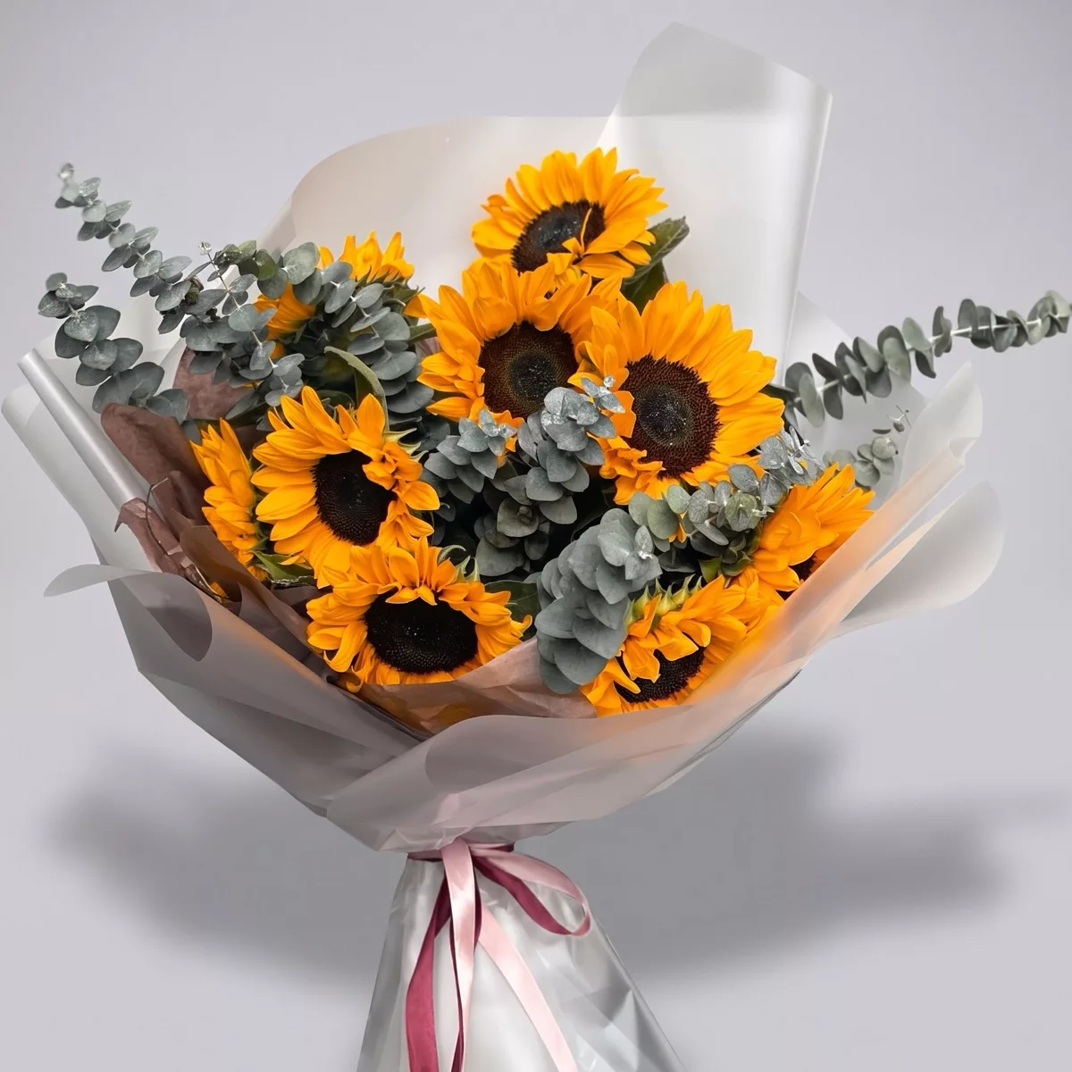 Bouquet of 10 yellow sunflowers