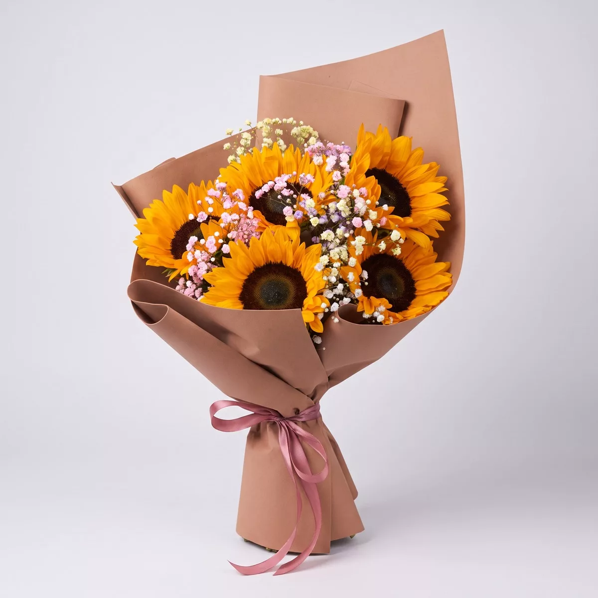 Bouquet of 5 sunflowers mix