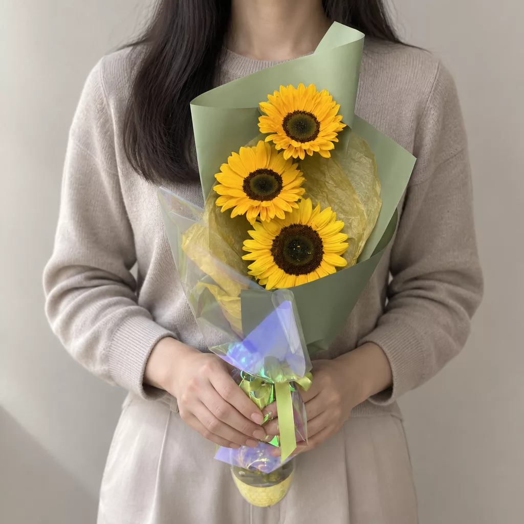 Bouquet of 3 sunflowers mix