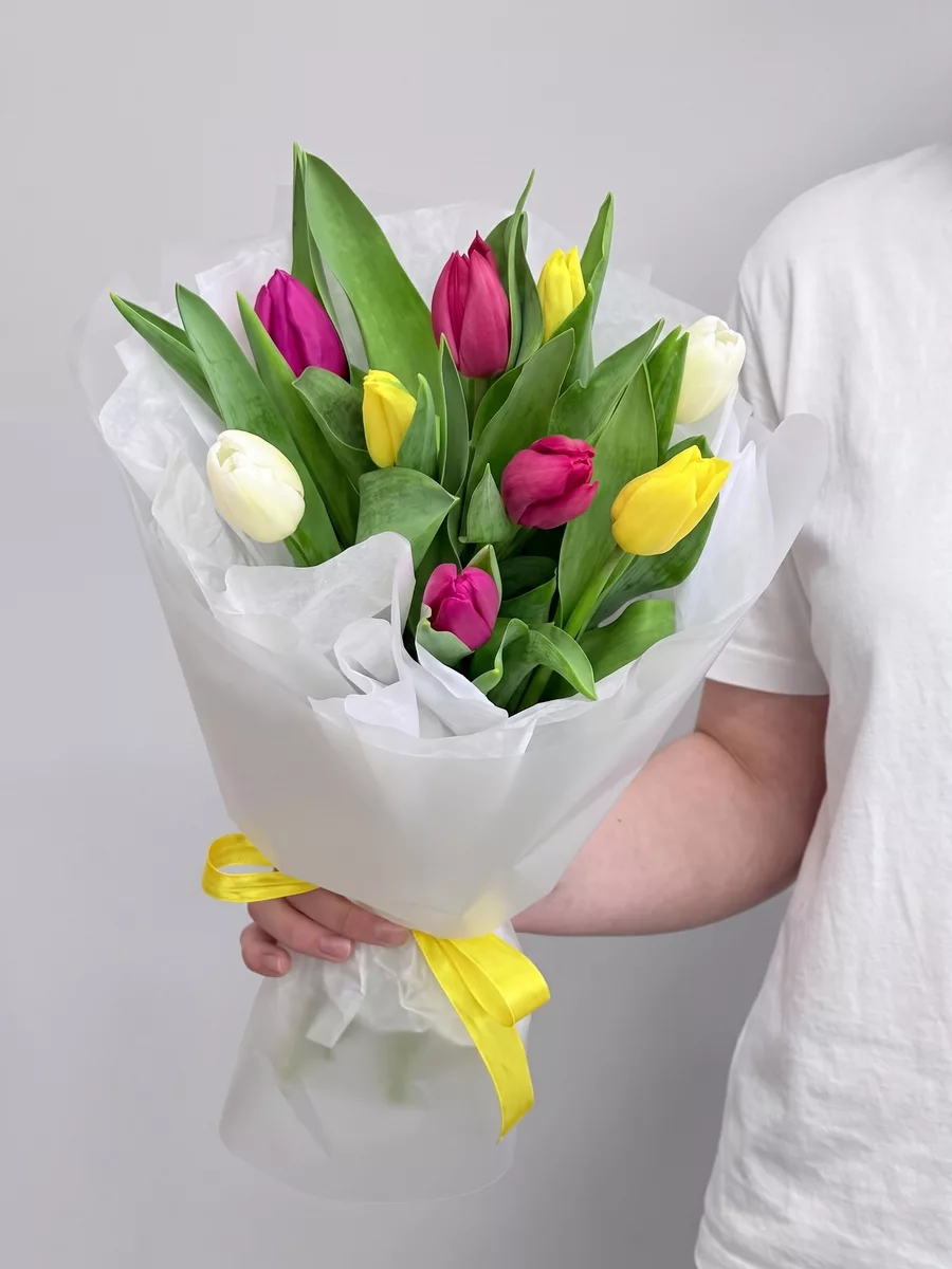 Bouquet of 9 tulips mix